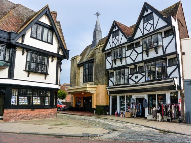 A row of buildings in Faversham town centre