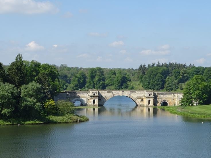a bridge over a river