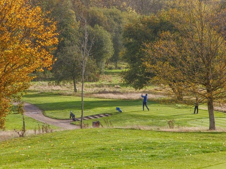 Golfers enjoying a round of golf at Windlesham Golf Course.