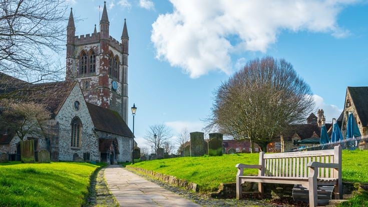 St Andrew's church in Farnham, Surrey, England