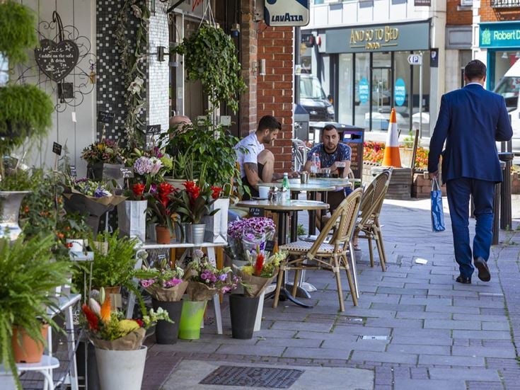 Street view of Weybridge town centre.