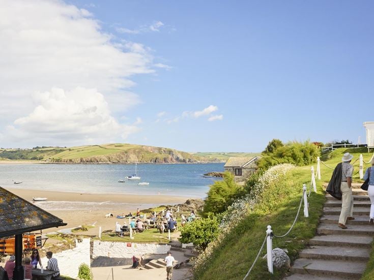 Retirees enjoying the views at Burgh Island