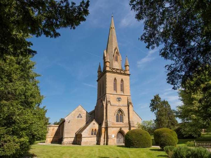a church with a tower