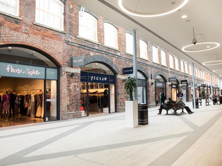 A row of shops in one of Swindon’s shopping centres.
