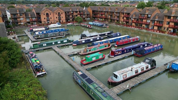 a river with boats on it