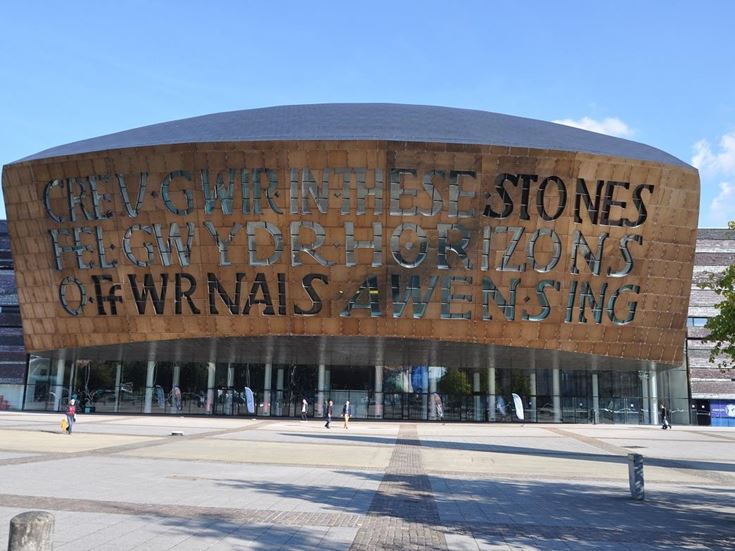 Wales Millennium Centre in Cardiff, Wales.