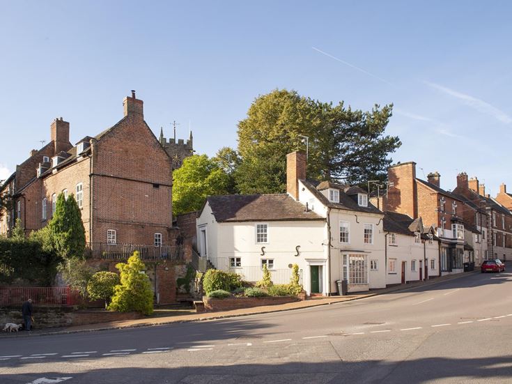 A row of Georgian houses in the market town of Market Drayton.