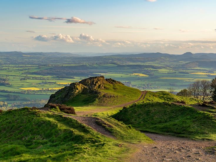 View from the Wrekin, near Telford, Shropshire.