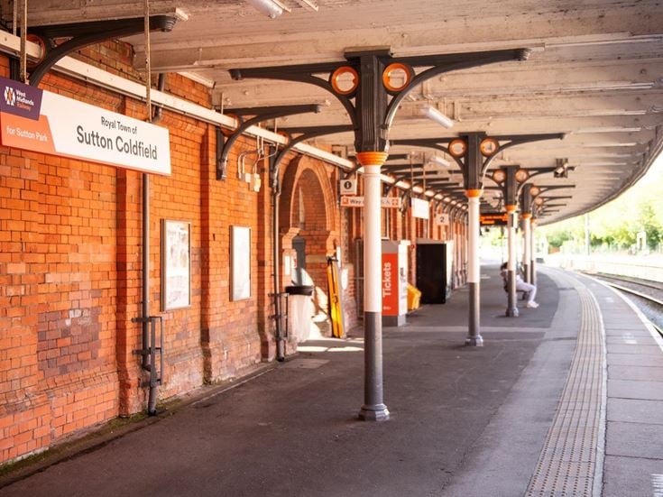 A quiet platform at Sutton Coldfield train station.