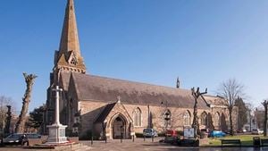 a church with a tall steeple