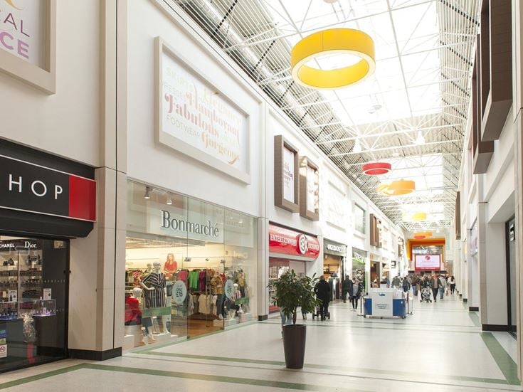 Inside of a shopping centre in Redditch.