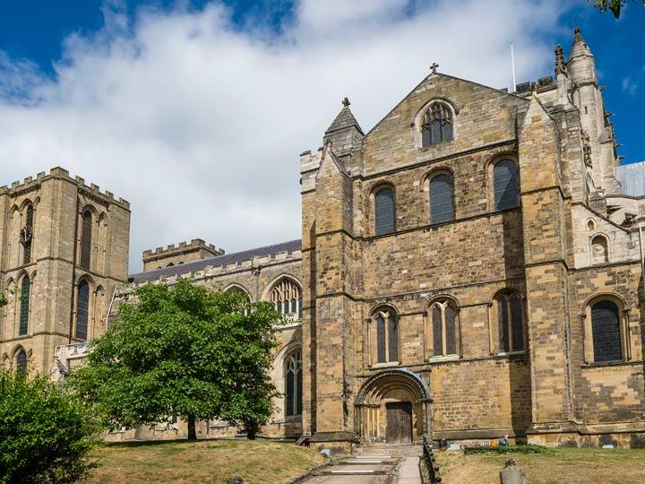 a stone building with a tower