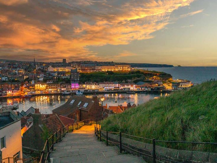 A view of Whitby from the top of the famous 199 Steps