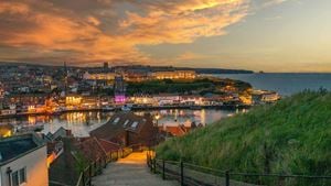 A view of Whitby from the top of the famous 199 Steps