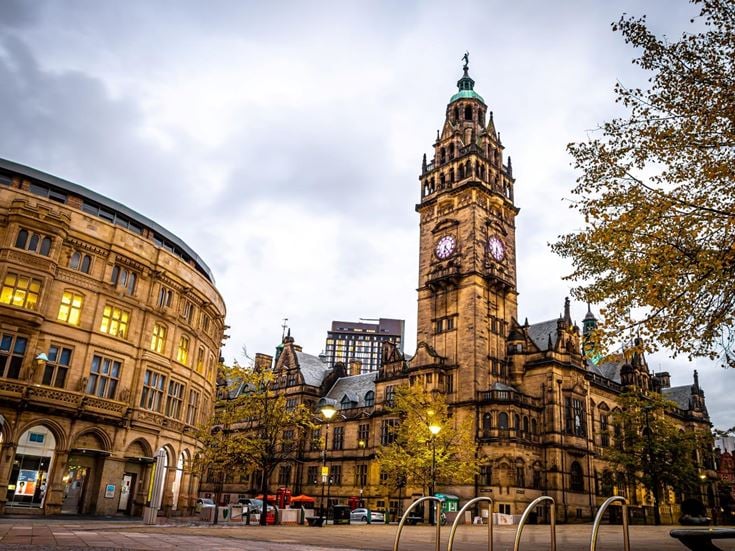 Sheffield City Council and Town Hall buildings.