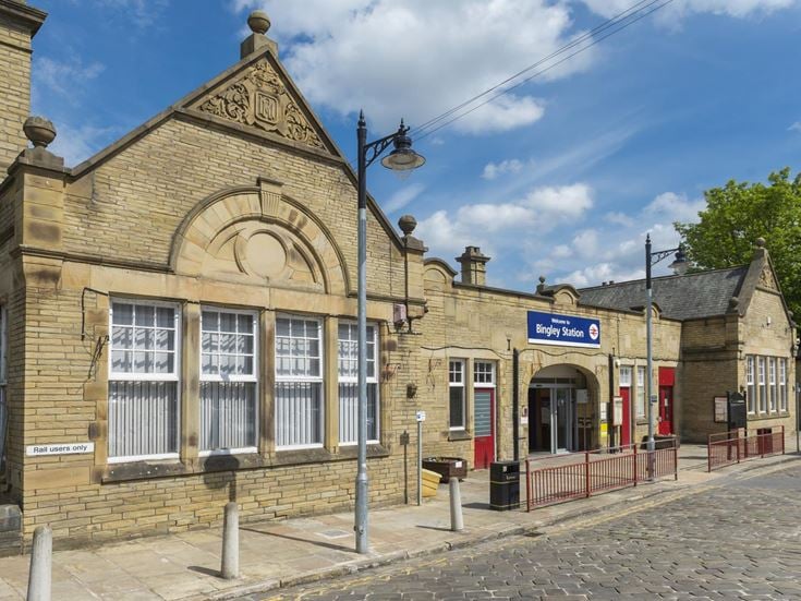 Exterior of Bingley train station in West Yorkshire.
