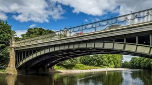 a bridge over a river