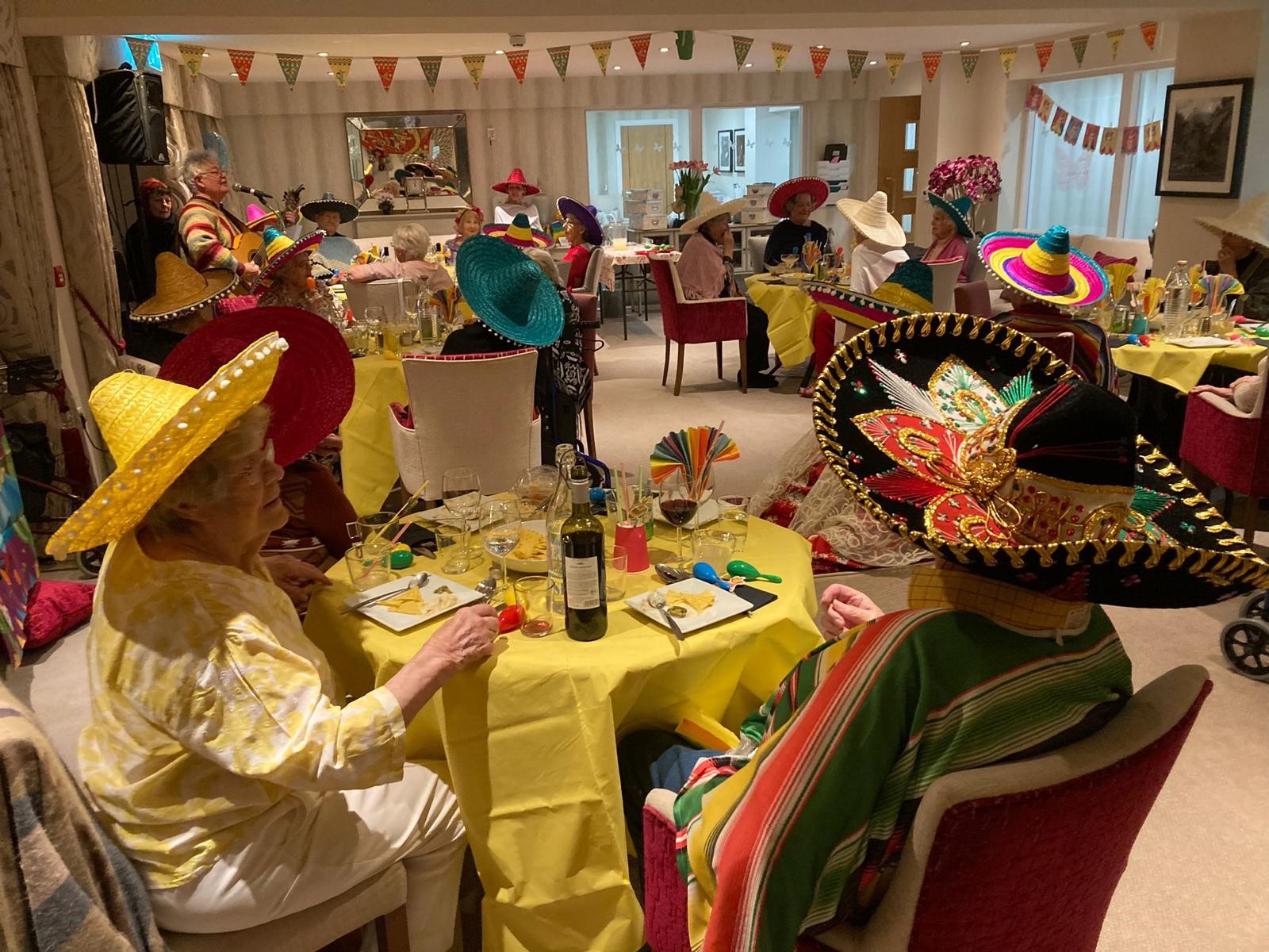 Mexican fiesta Blyton House group photo
