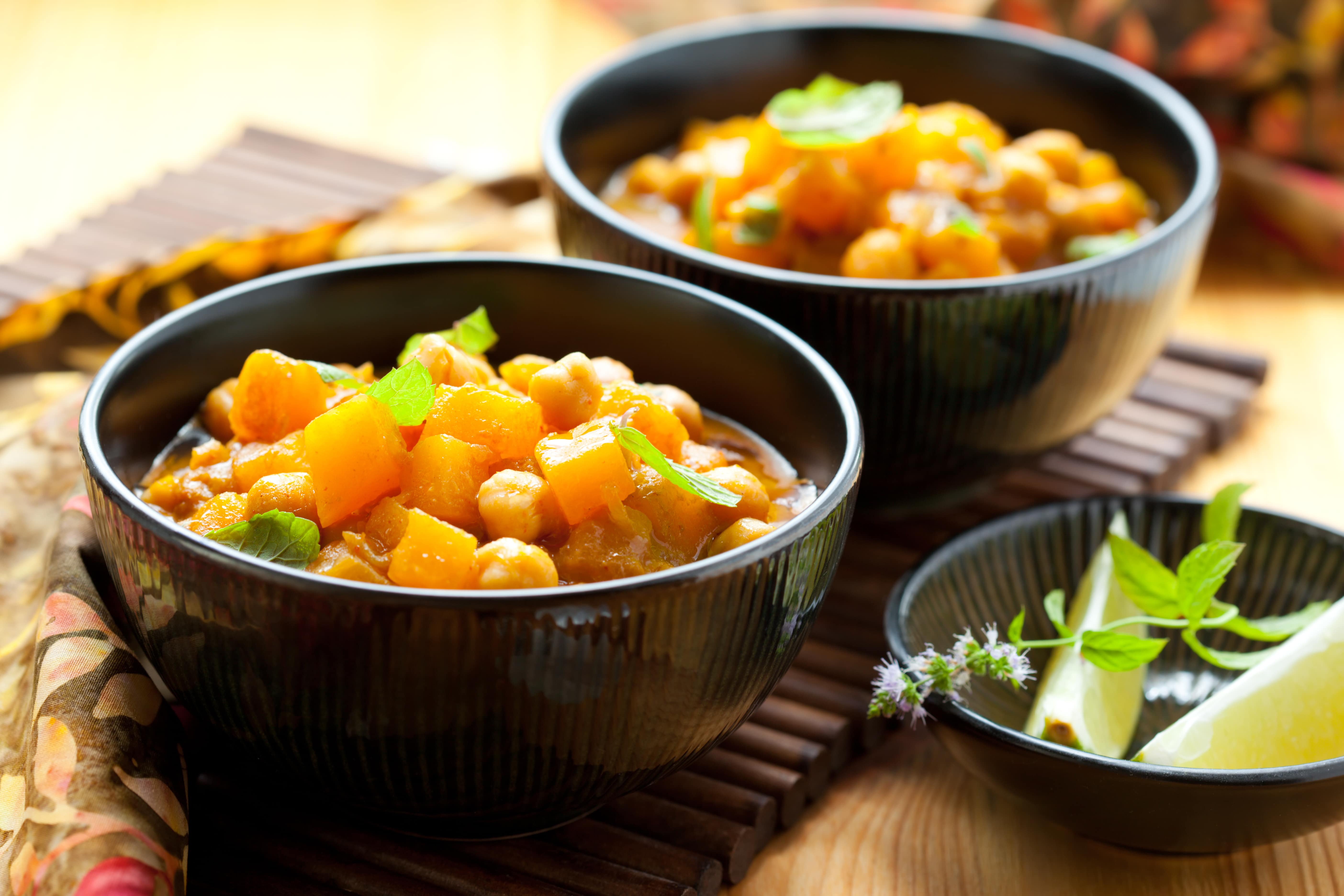 a couple bowls of food