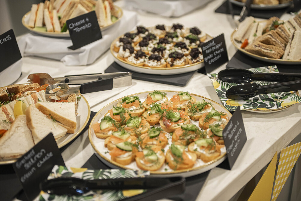 a table full of food