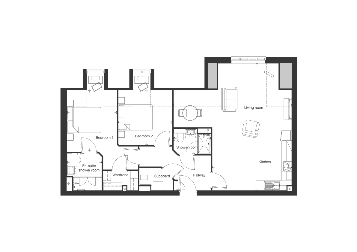 2Bed Retirement Apartment Ampthill Property 27 Clemens Place McCarthy Stone