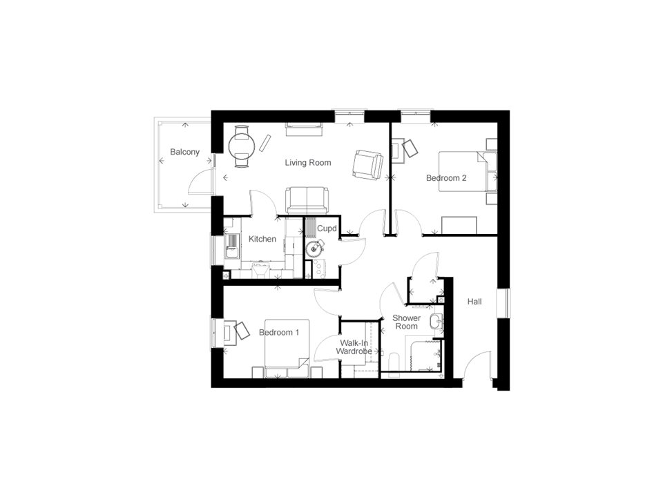 2Bed Retirement Apartment Thatcham Property 42 William House