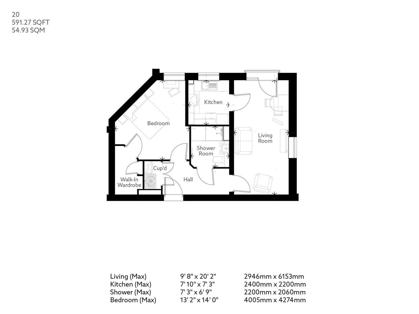 1 Bed Retirement apartment Wokingham Property 20 Oakingham Place