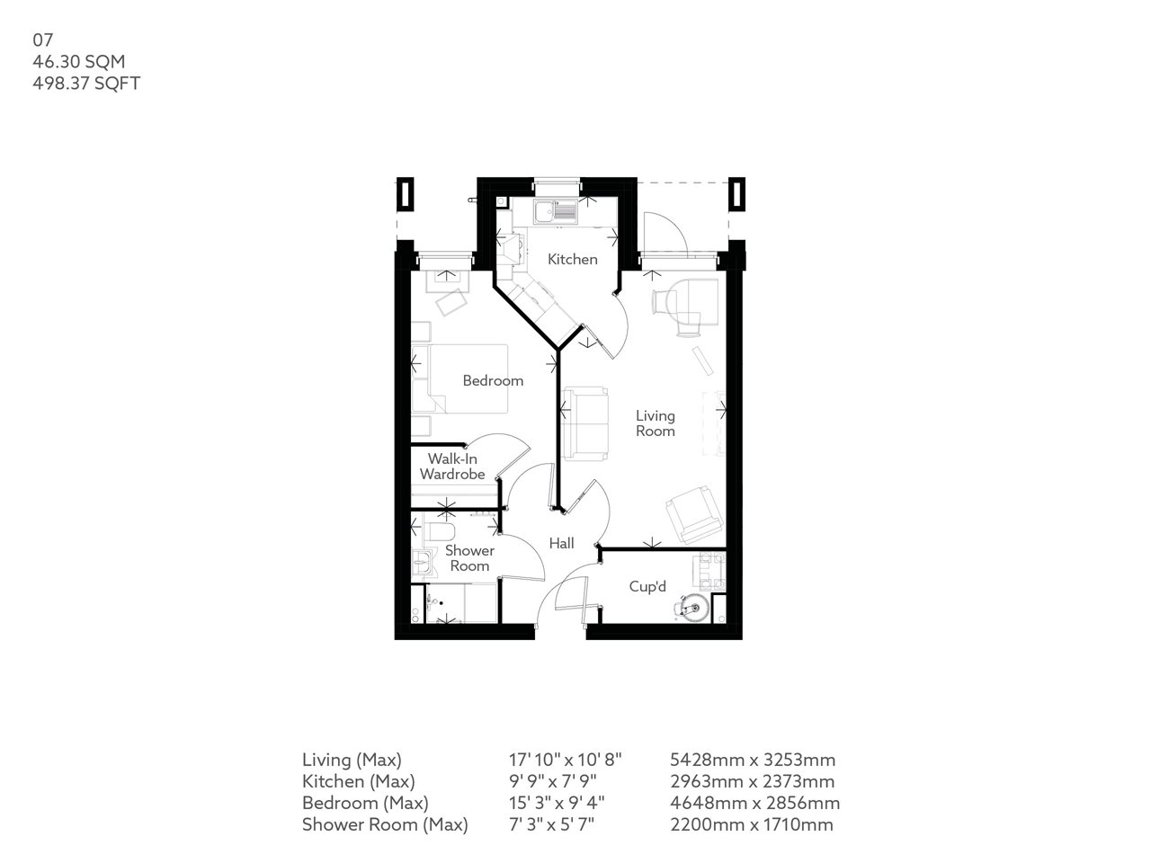 1Bed Retirement Apartment Blandford St Mary PROPERTY 07 Stour Gate