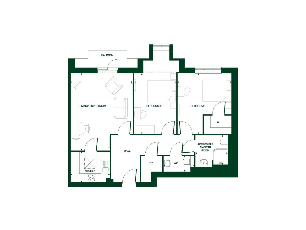 2Bed Retirement Apartment Amersham Property 36 Chiltern Place McCarthy Stone