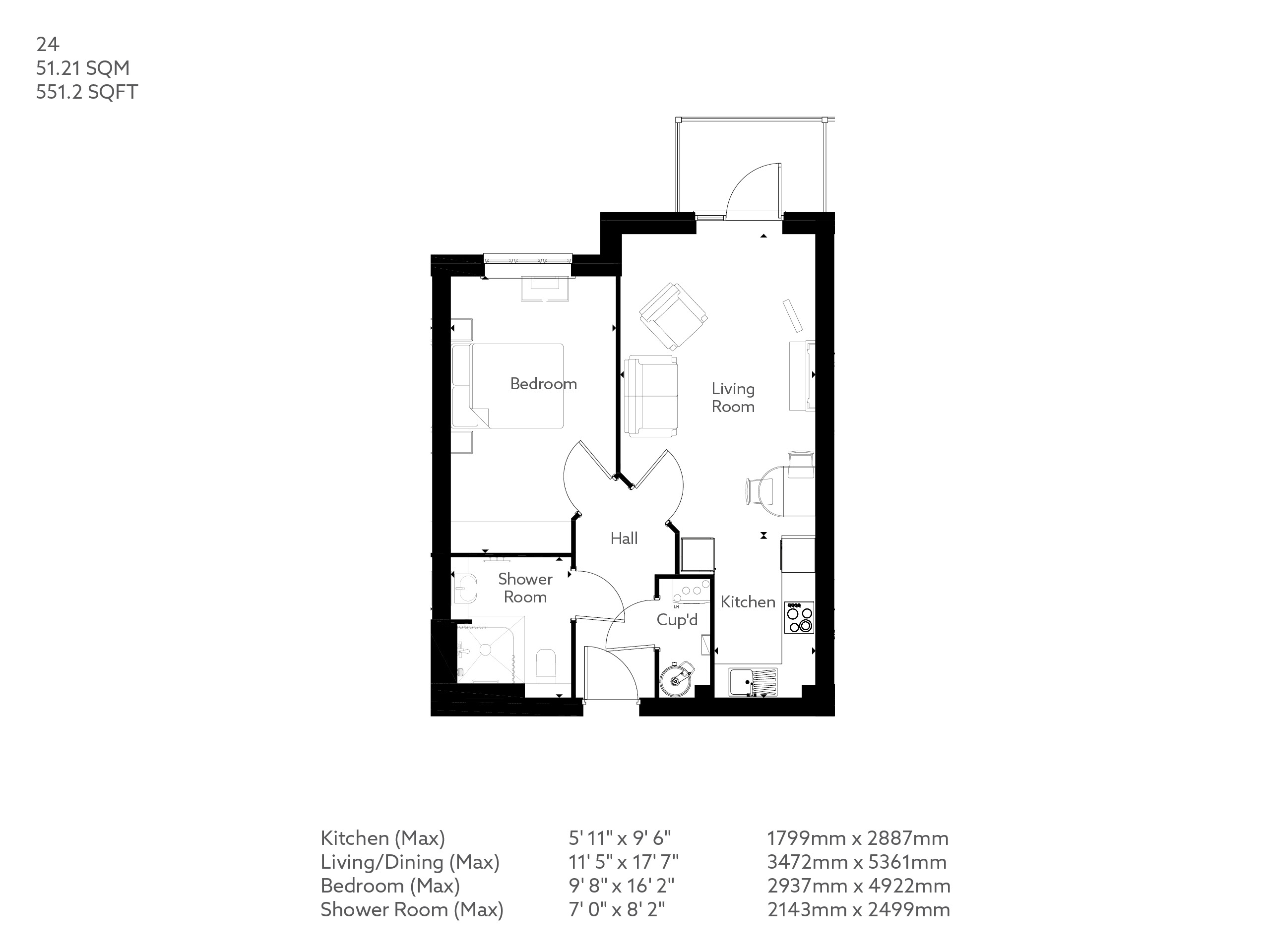 1Bed Retirement Apartment Westcroft Property 24 Bluebell House