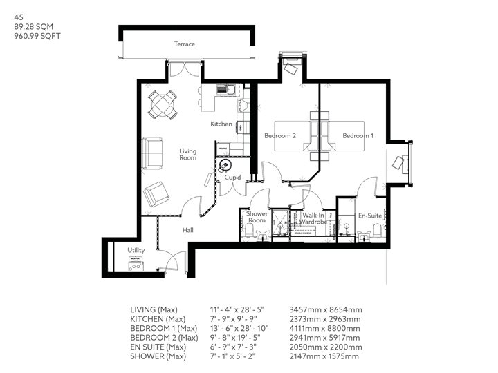 Centennial Place Floor Plan 45
