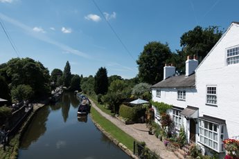 Lymm canal with boats