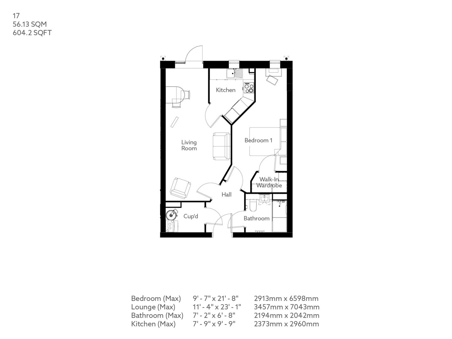 1Bed Retirement Apartment Middlewich Property 17 Roman Court McCarthy Stone