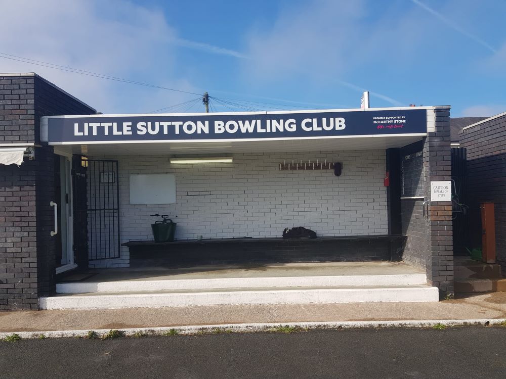 a building with a sign on it