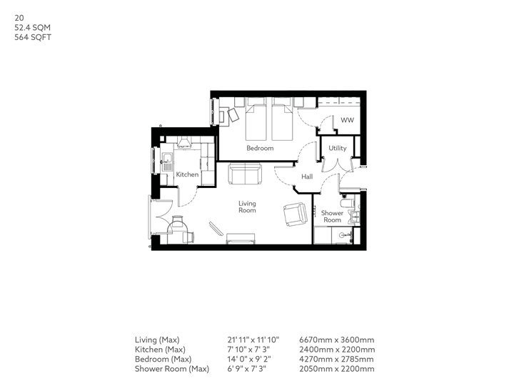 Symonds Grange Floor Plan Apartment 20