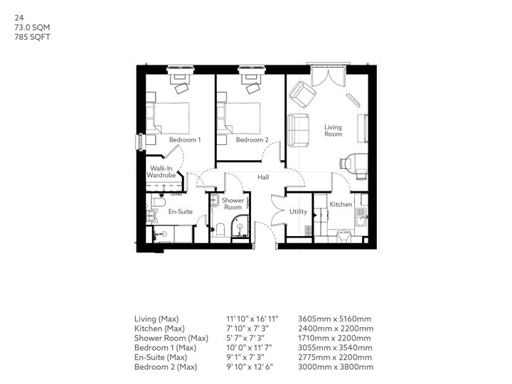 Symonds Grange Floor Plan Apartment 24