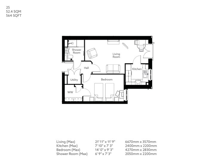 Symonds Grange Floor Plan Apartment 25