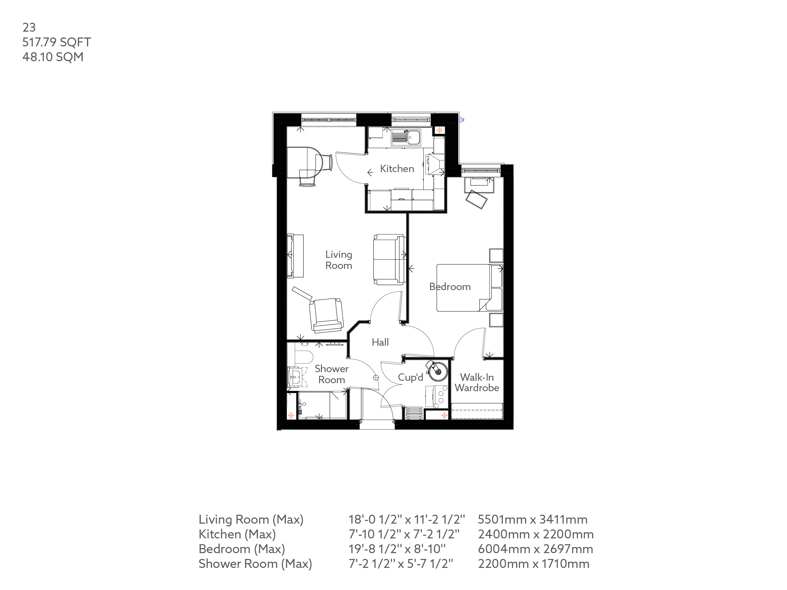 1Bed Retirement Apartment Cullompton PROPERTY 23 Foxglove Place McCarthy Stone