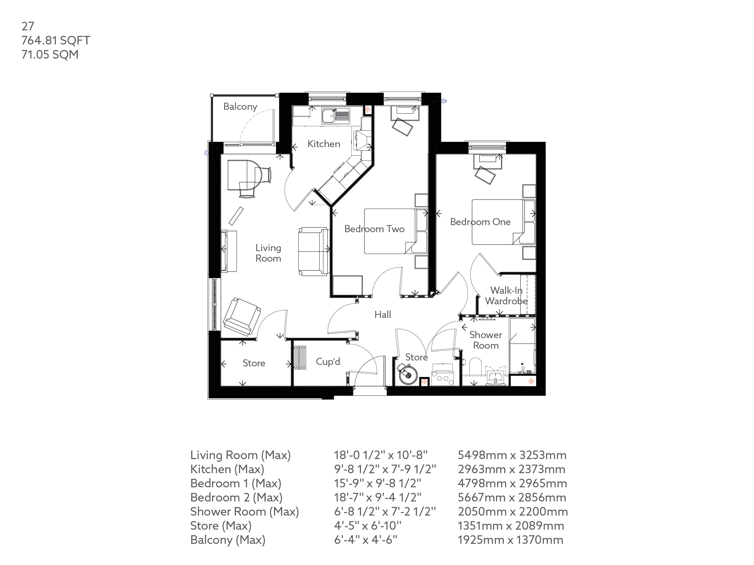 2Bed Retirement Apartment Cullompton PROPERTY 27 Foxglove Place