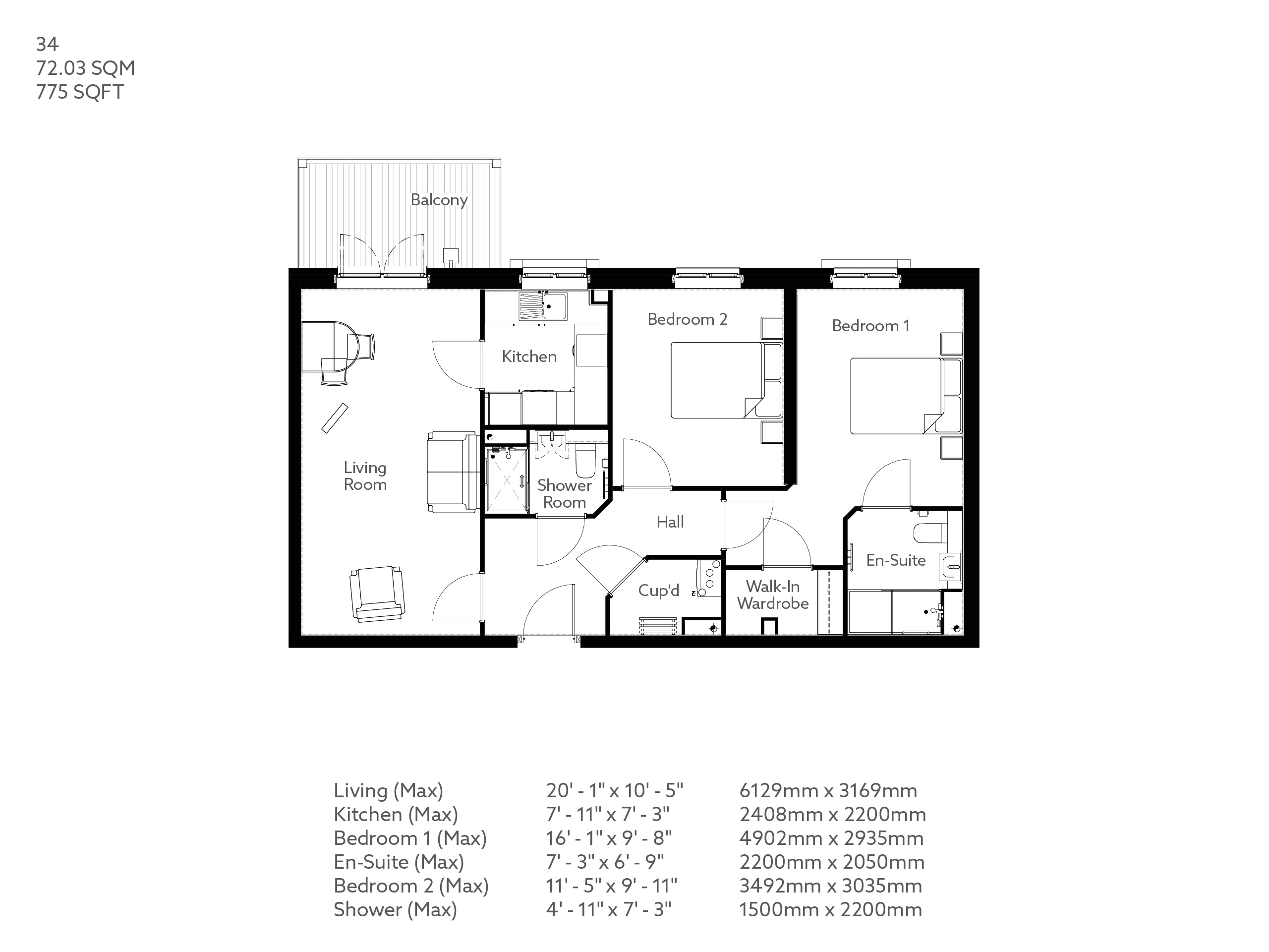 2 Bed Retirement apartment Kendal Property 34 Alavana Place