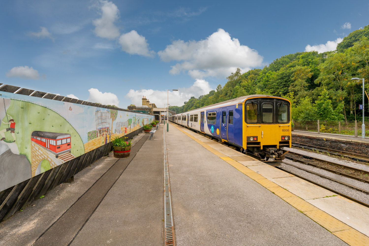 a train on the railway tracks