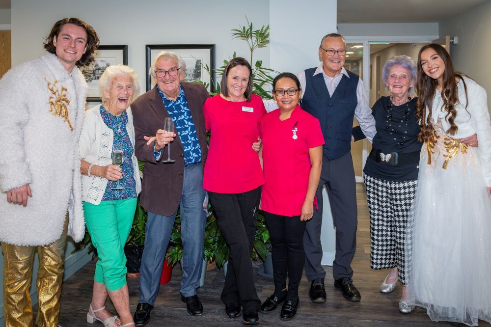Homeowners & staff with Prince Charming & Cinderella