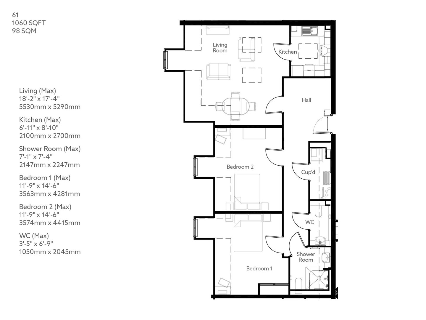 2Bed Retirement Apartment Buxton Property 61 Devonshire Place