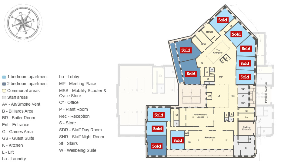 Retirement Homes for rental in Dorset Bowes Lyon Court McCarthy Stone