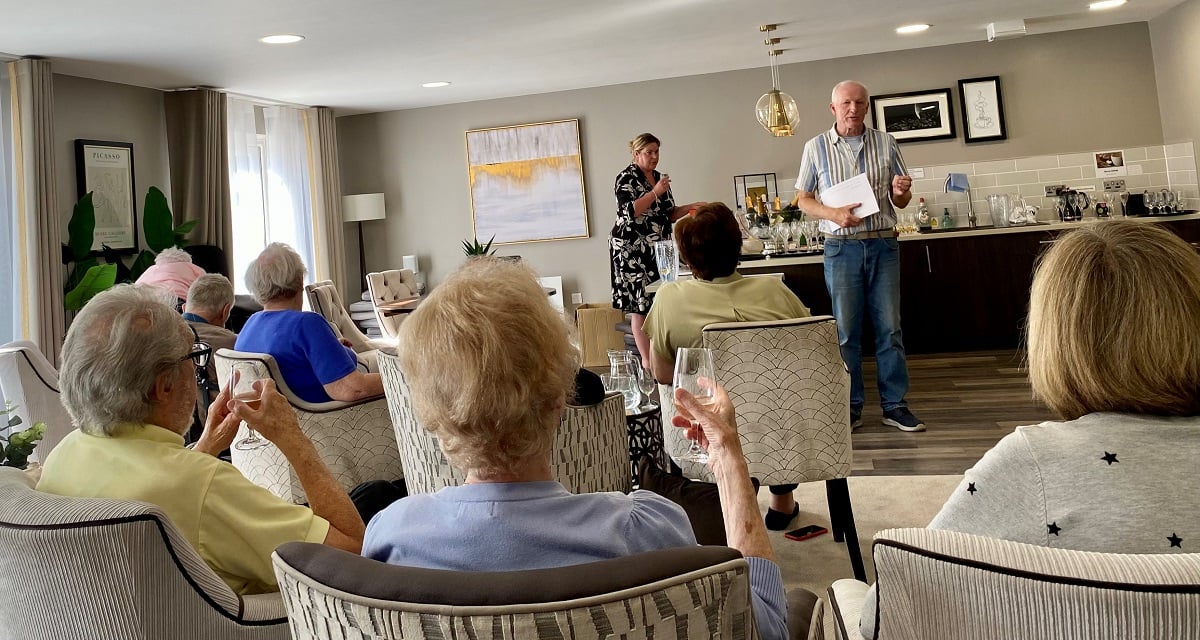 McCarthy Stone residents at wine tasting event