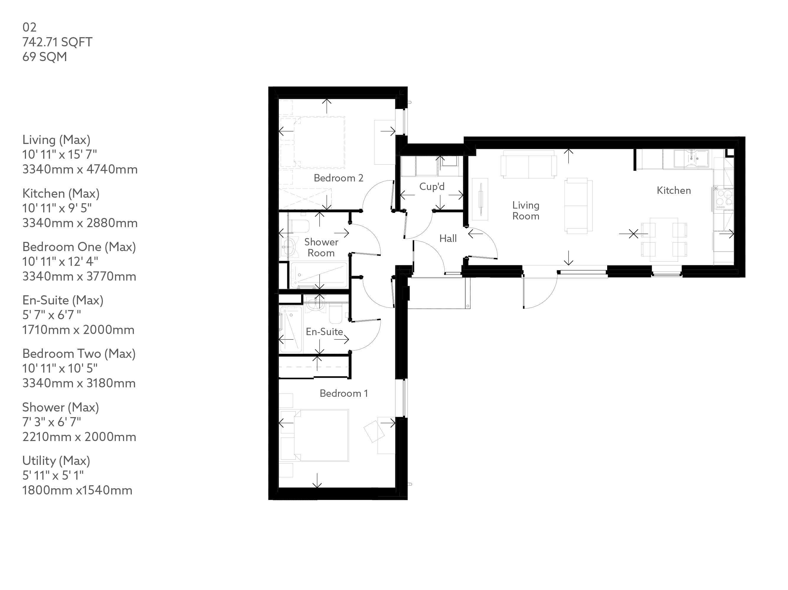 2 Bed Retirement bungalow Wimborne Bungalow 02 The Old Market