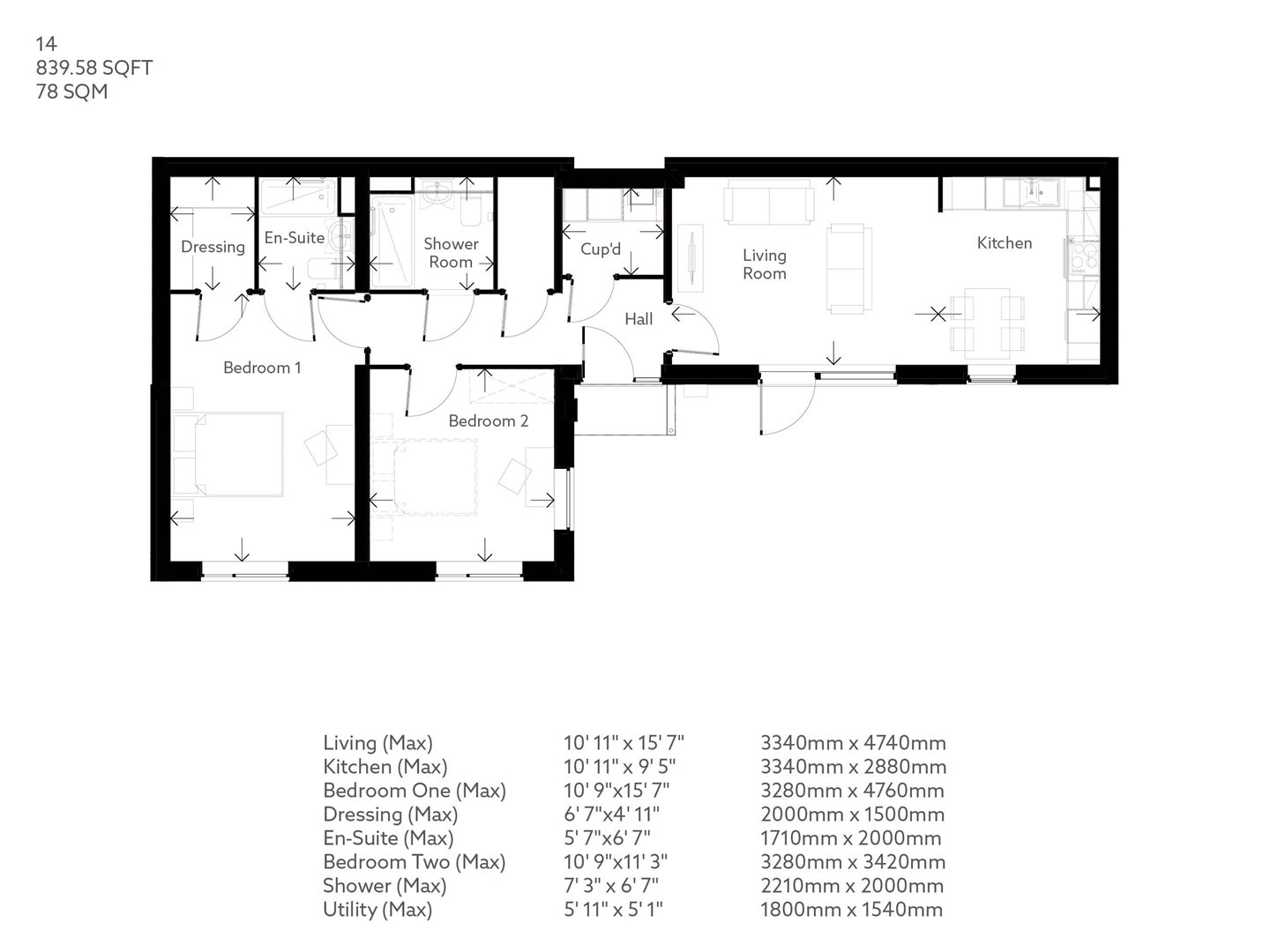 2 Bed Retirement bungalow Wimborne Bungalow 14 The Old Market