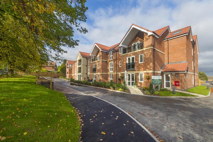 a row of brick buildings