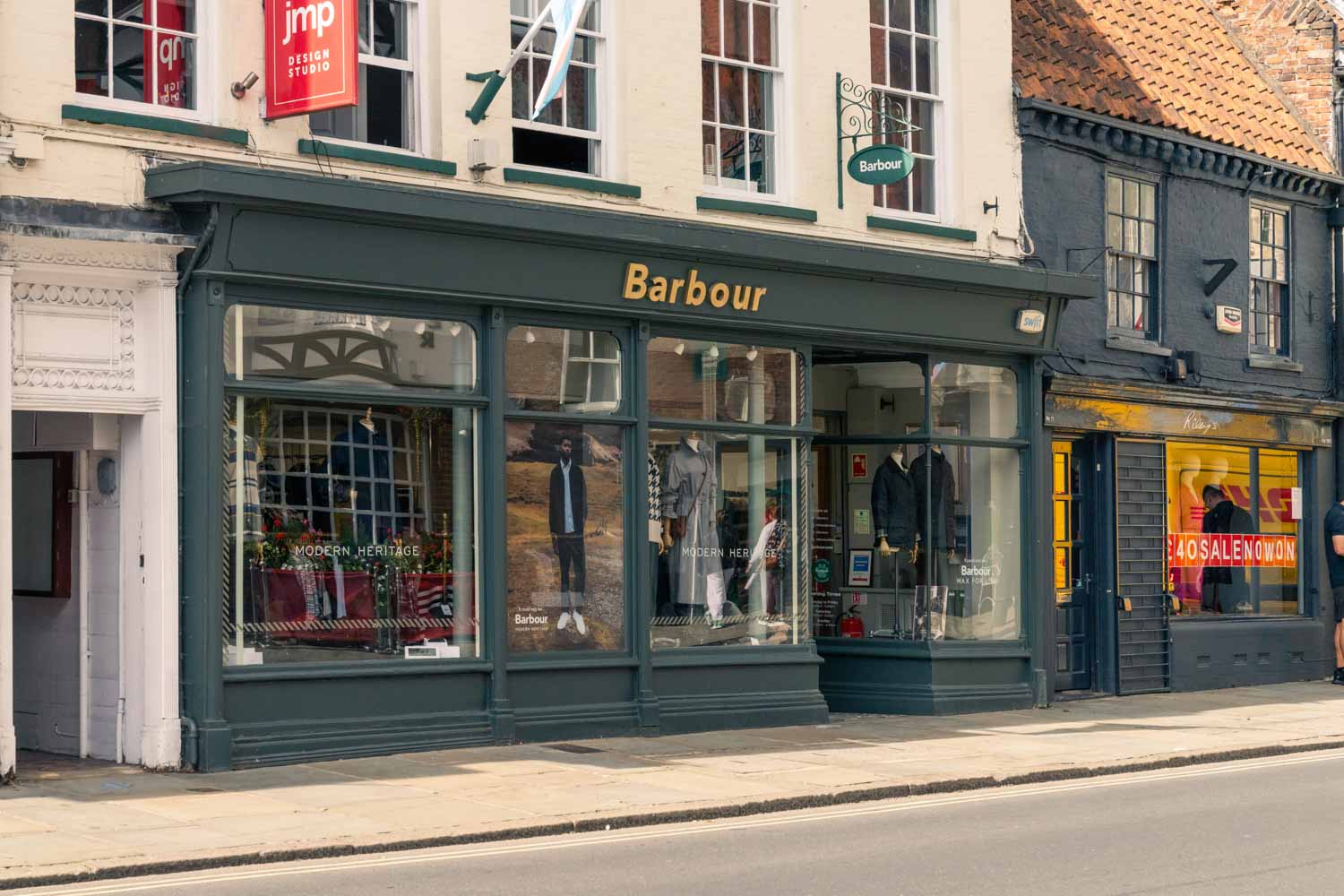 a store front with a window