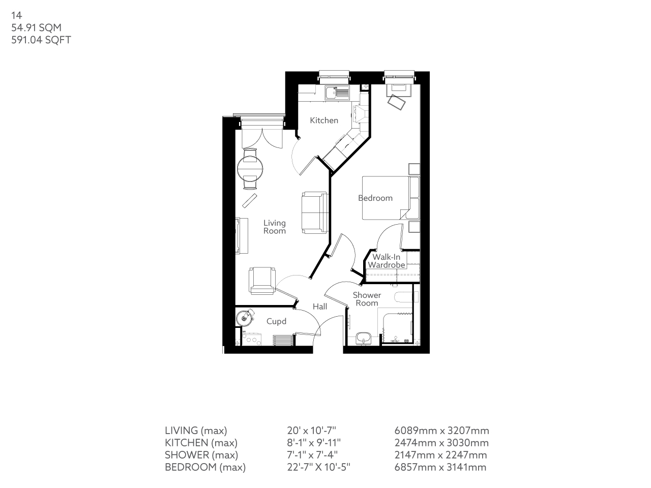 1Bed Retirement Apartment Cottingham Property 14 Springs Court McCarthy Stone